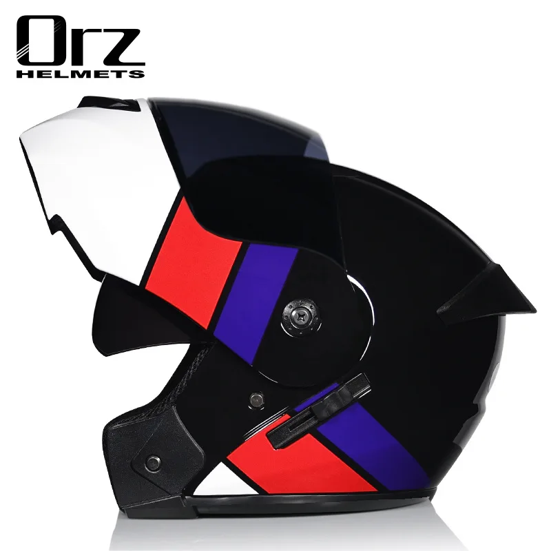 Orz901 двойной объектив анфас  – обзор и цена Dual Visor Motorcycle Racing Helmet